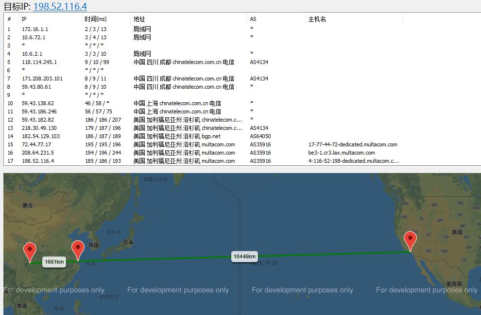 CloudCone CN2 GIA美国服务器路由测试