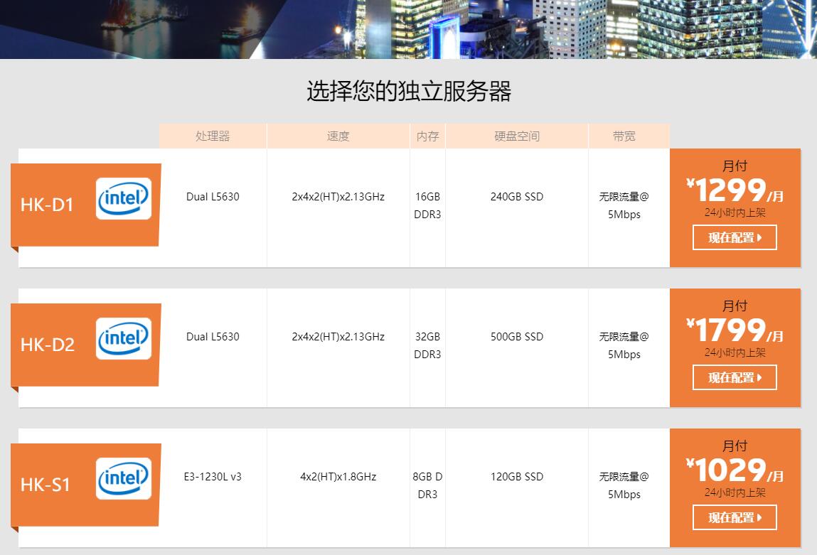 SugarHosts香港服务购买套餐选择