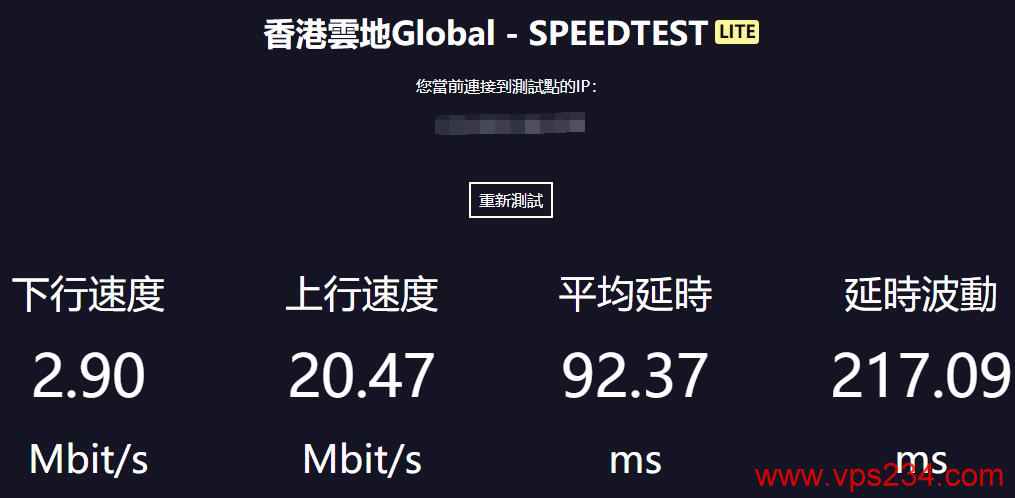 HostKVM 香港云地测试图