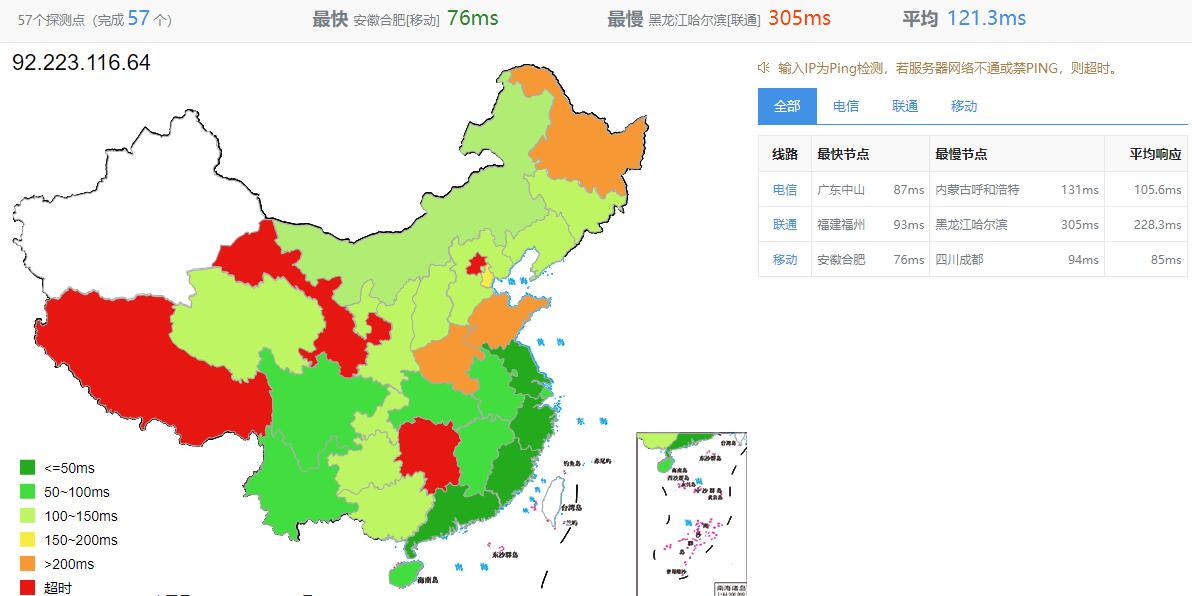gcorelabs新加坡VPS测评 - 全国三网延迟效果
