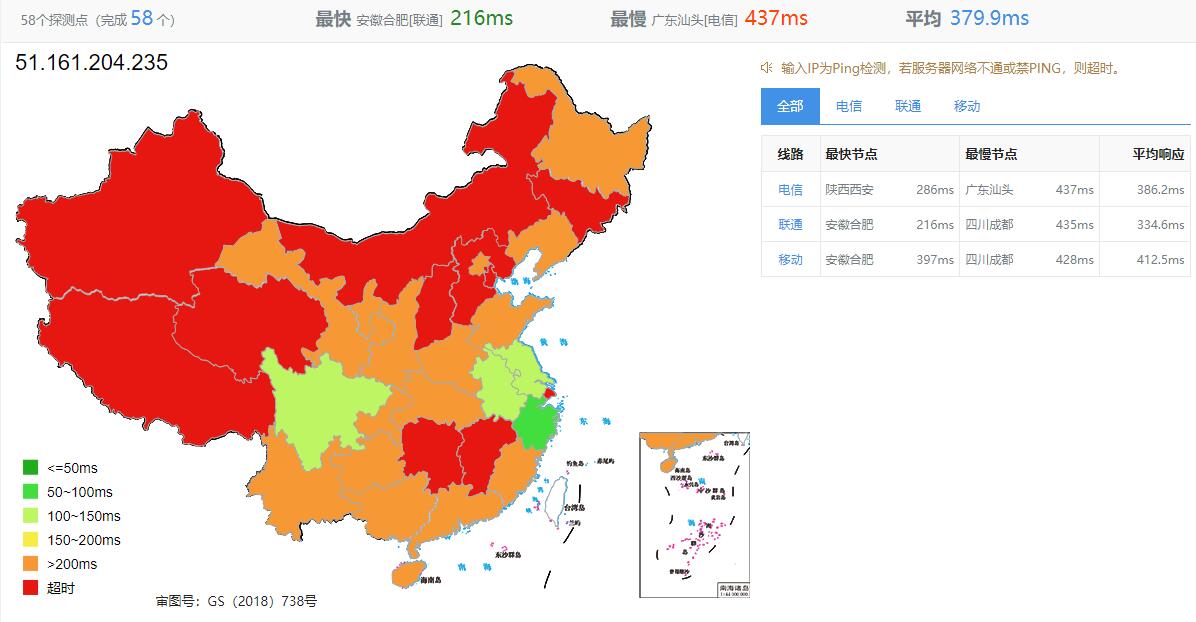 Regxa澳大利亚VPS测评 - 全国三网Ping延迟