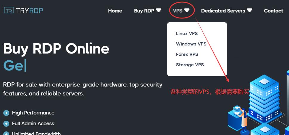 TryRDP各类型国外VPS