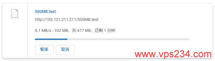 绿云日本VPS测评 - 下载速度测试