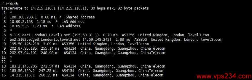 Vultr英国VPS怎么样 - 电信回程路由测试