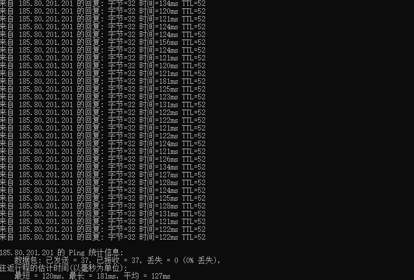 HostKVM CN2俄罗斯VPS Ping延迟