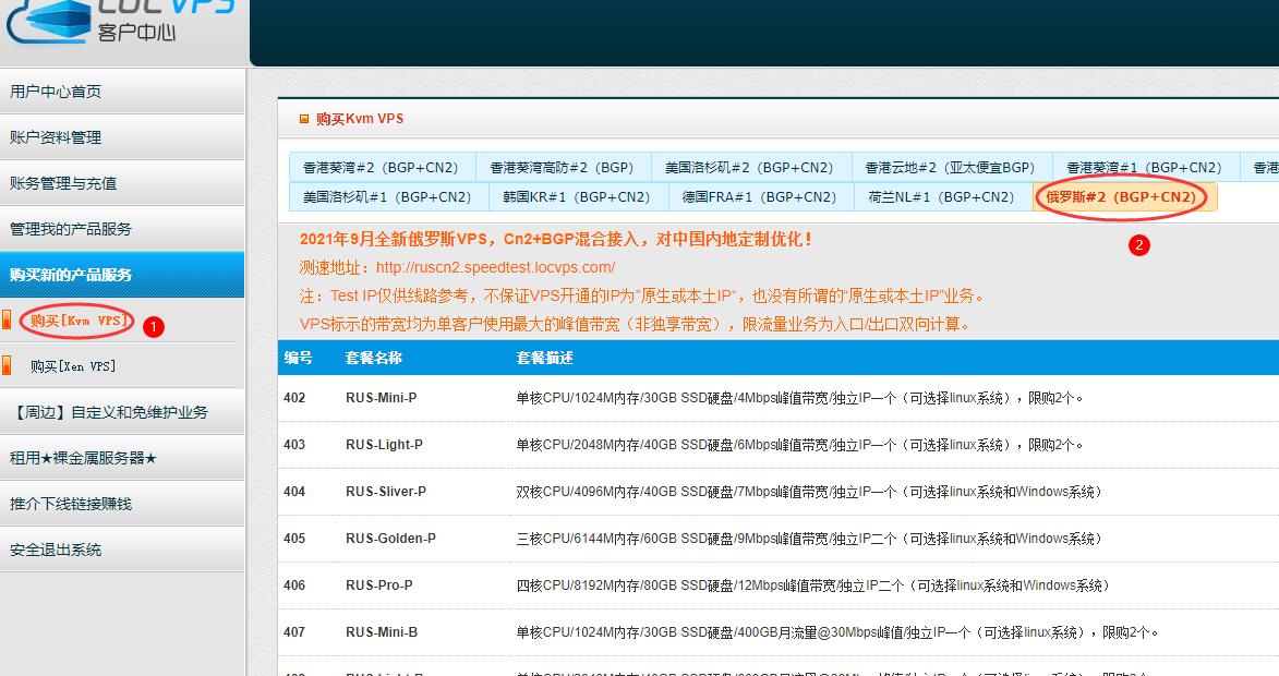 LOCVPS俄罗斯VPS购买教程