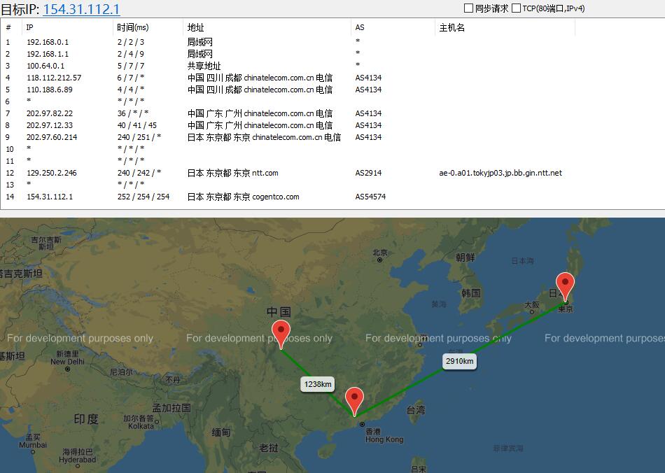 DMIT日本VPS路由线路测试
