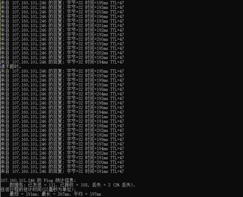 RoyalClouds美国VPS Ping效果图