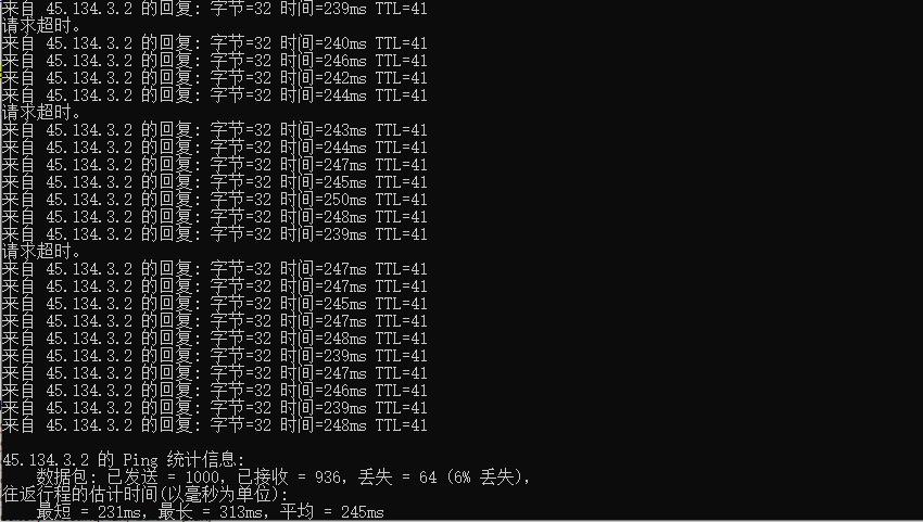 TNAHosting美国VPS Ping效果图