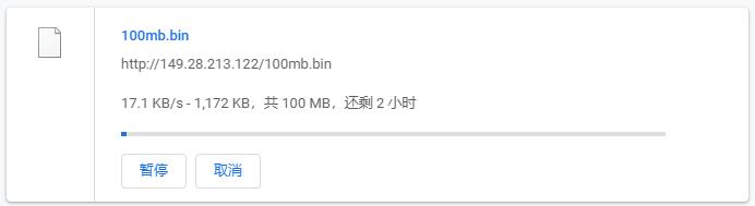 Vultr美国（硅谷）下载速度效果图