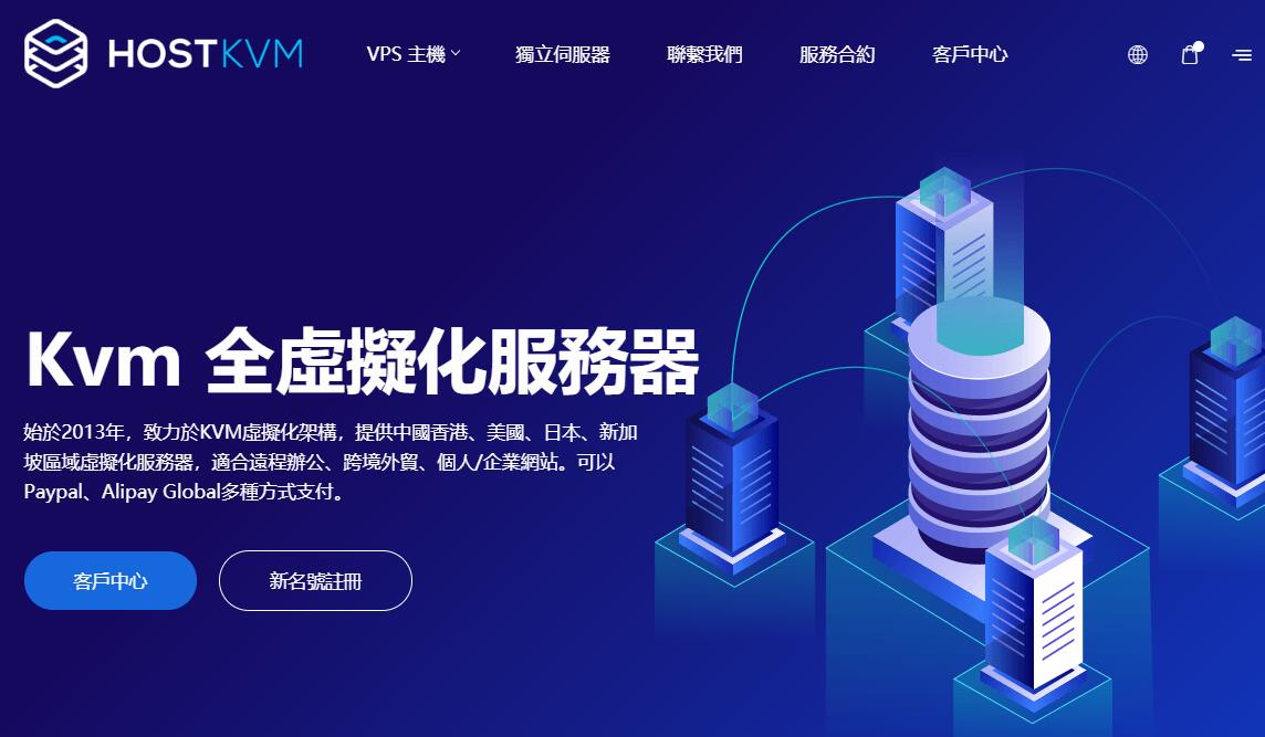 HostKVM香港建站VPS推荐
