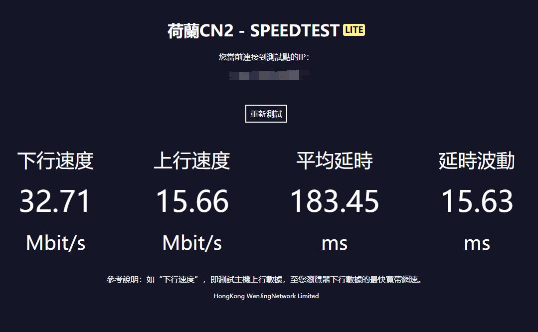 LOCVPS荷兰VPS速度测试