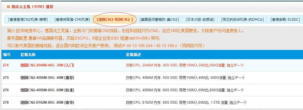 遨游主机CN2线路德国VPS选择