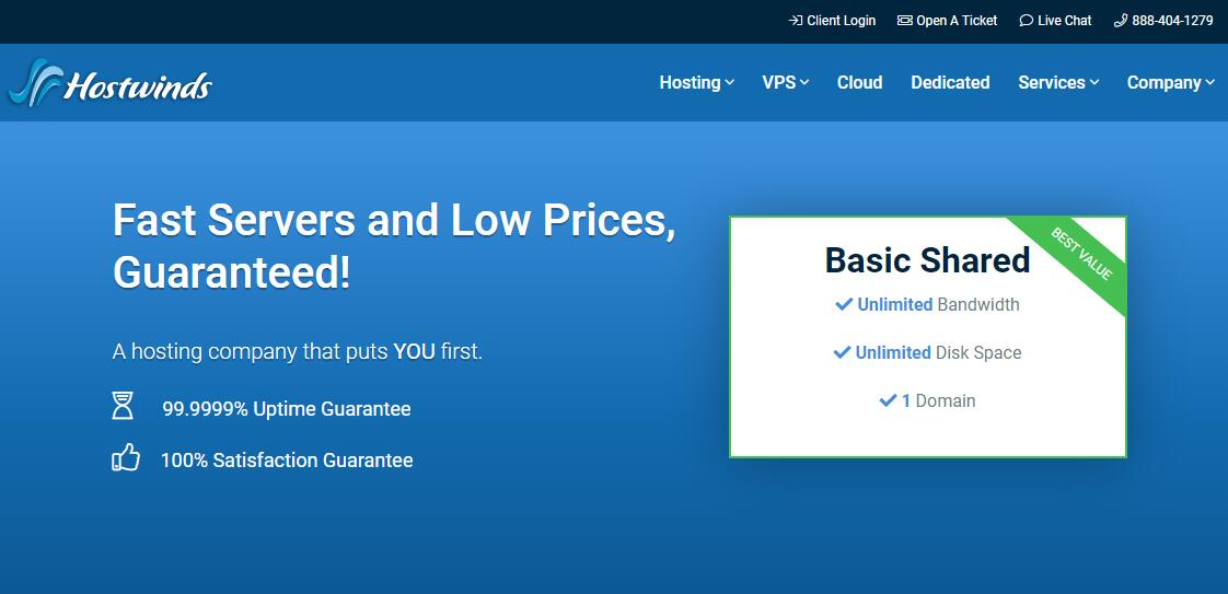 国外Windows VPS Hostwinds 推荐 - 价格便宜且速度快