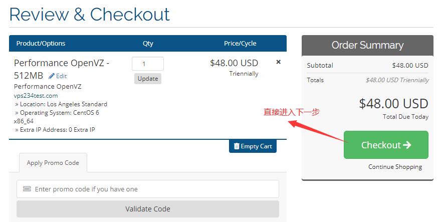 VPS-IN-USA 购买 - 优惠码页面