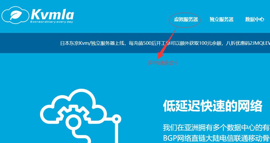 海外VPS KVMLA 购买 - 首页选择虚拟服务器