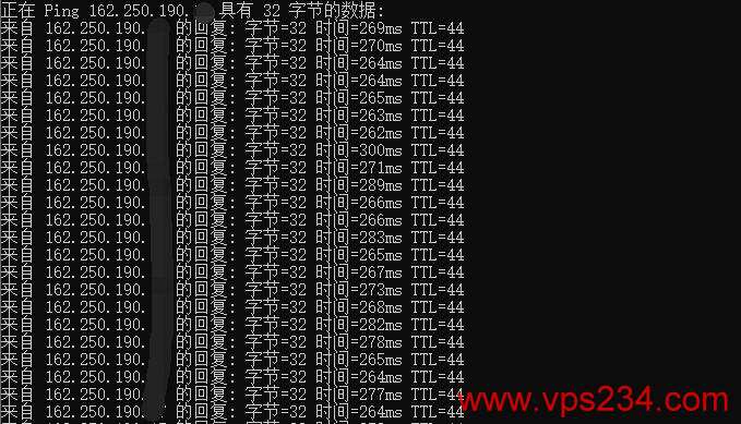 ServaRICA VPS ping 效果图