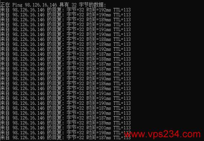 CN2 美国VPS iON 低延时 ping 效果图