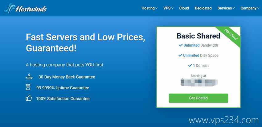 最好美国VPS Hostwinds 强烈推荐