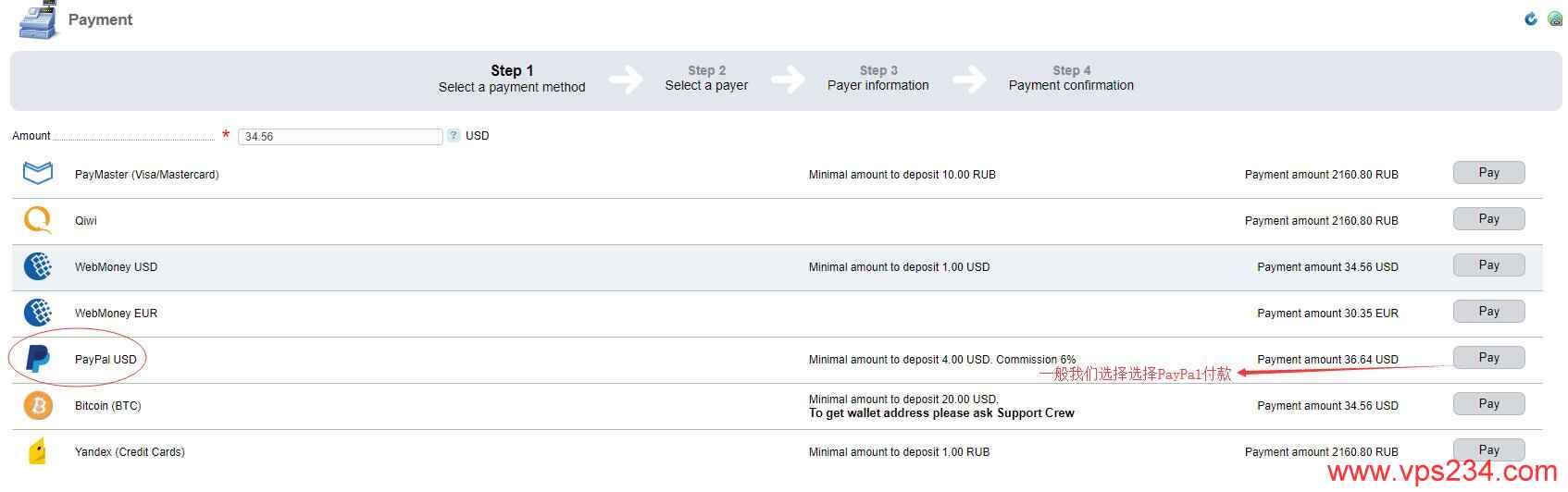 俄罗斯VPS profitserver 购买 - 购物车