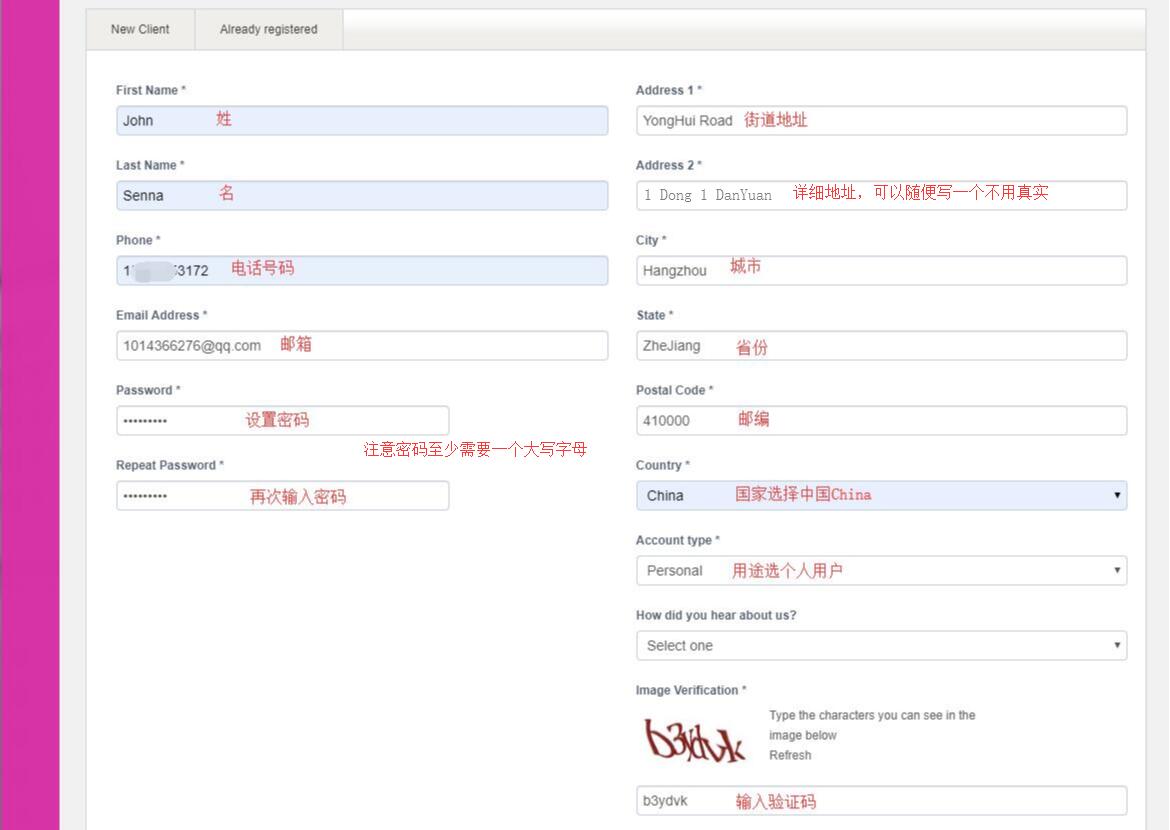 GigsGigs 香港VPS 用户信息填写
