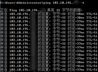 GigsGigs 香港VPS Ping 效果图